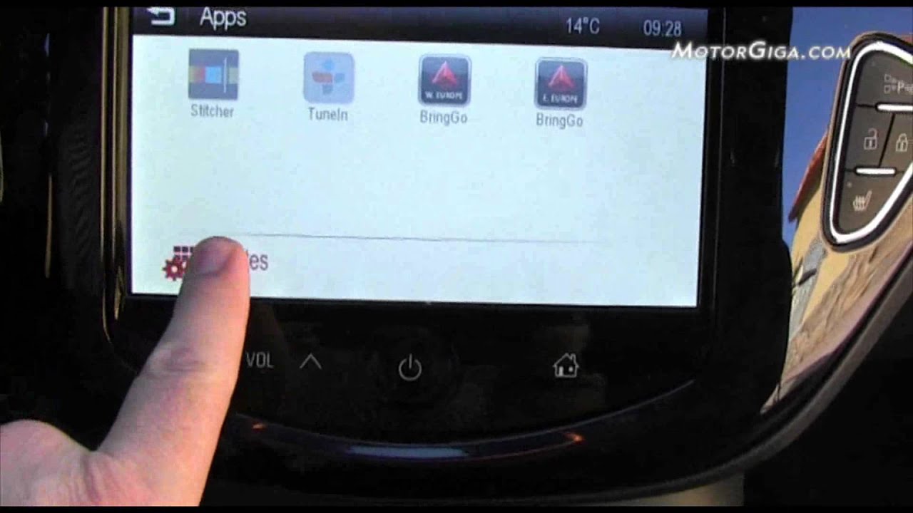técnica ingles Opel Adam sistema infotainment
