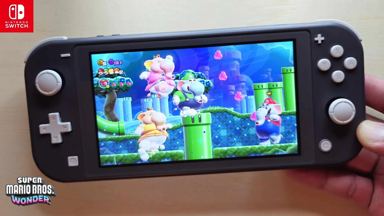 New Super Mario Bros. U Deluxe Nintendo Switch Lite Gameplay 