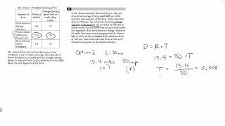SAT Practice #5 Section 4 Q38 - If Ms. Simon starts her drive at 6:30 a.m., she can drive at