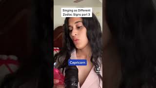 Singing as Different Zodiac Signs part3 #shuba #shorts #shuba #indian