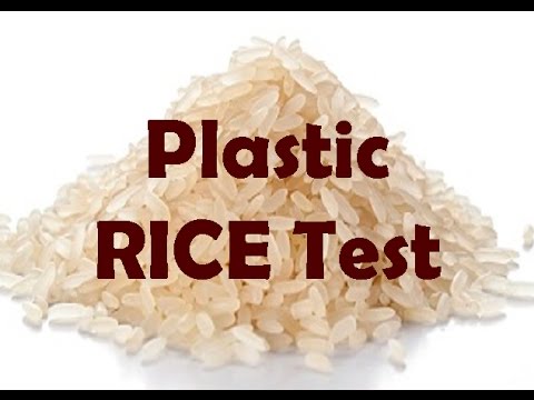 Test of plastic rice adulteration