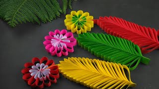 Paper Leaves | Paper Leaf | Paper Crafts For School | Paper Flowers | Paper Leaves Making