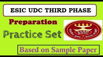 PRACTICE SET Based On ESIC UDC & STENO. COMPUTER SKILL TEST