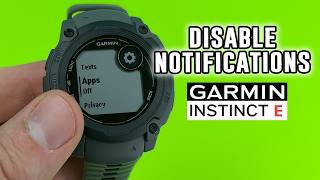 Garmin Instinct E How To Disable Phone Notifications