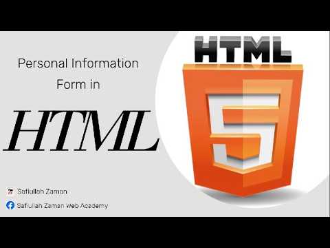 Create a Personal Information Form in HTML Beginner Practice - YouTube