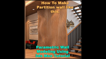 How to make parametric partition wall Using 3ds max. Tutorial video. Spline modeling. Partition wall