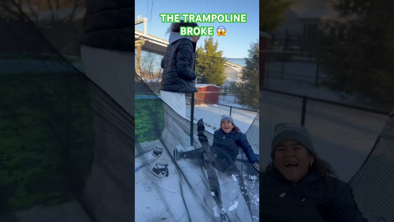 THE TRAMPOLINE BROKE 😱   