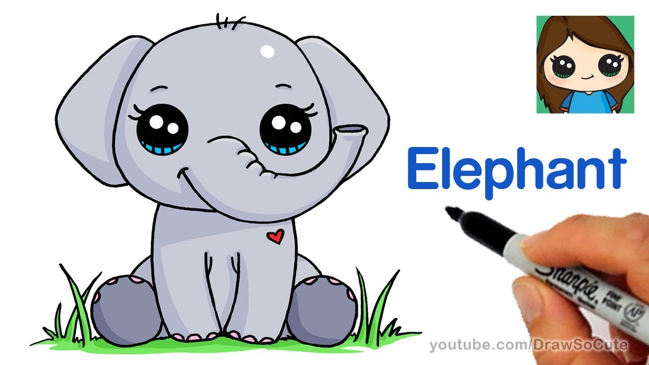 How to Draw an Elephant Easy - YouTube