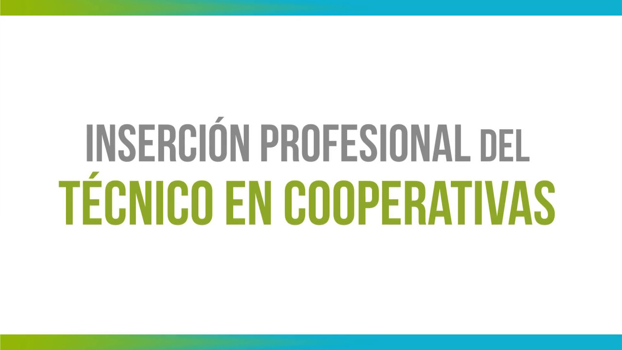 Inserción profesional del Técnico en Cooperativas