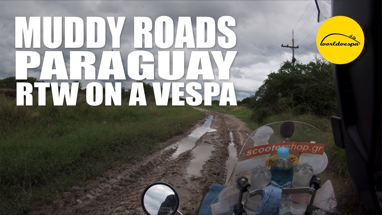 Muddy roads in Paraguay | Vespa Trip Around The World #10 [EN SUB]