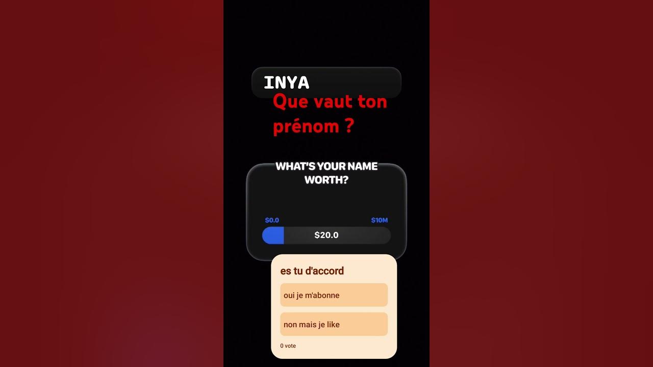 Combien Vaut Ton Prenom Jeu www.youtube.com