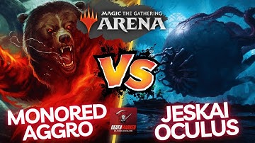 MTG TDM Standard Mono Red Aggro vs Jeskai Oculus - Arena Gameplay Matchup
