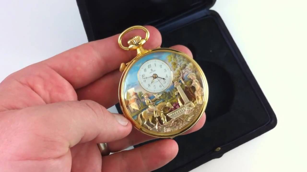 Rare Reuge Swiss 17 Jewel Pocket Watch With Music Box