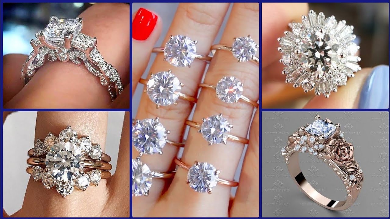 Top Class Diamond Engagement Rings Designs//Diamond Wedding Rings - YouTube