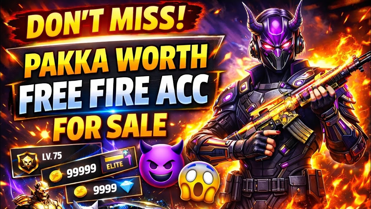DON'T MISS PAKKA WORTH FREE FIRE ID FOR SALE 🤯