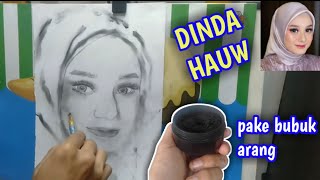 Menggambar Wajah Dinda Hauw || Menggunakan Bubuk Arang screenshot 2