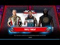 WWE2K24 : CODY RHODES VS JEY USO VS OMOS IN TRIPLE THREAT AT ROYAL RUMBLE 2025