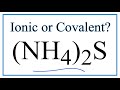 Ammonium Sulfide Properties and Bonds
