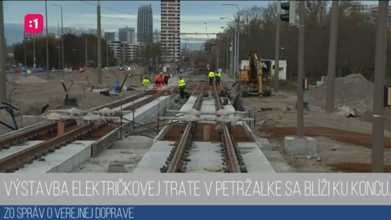 Výstavba električkovej trate v Petržalke sa blíži ku koncu 21.11.2024