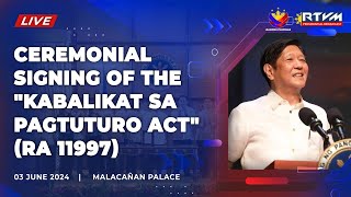 Ceremonial Signing of the Kabalikat sa Pagtuturo Act 06/03/2024