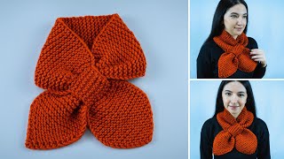 The whole world knits them  a beautiful knitted scarfsnood for beginners!