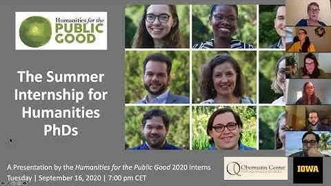 The Summer Internship for Humanities PhDs: A Presentation by HPG Interns