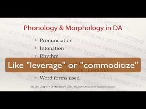 Levels of Language for Discourse Analysis