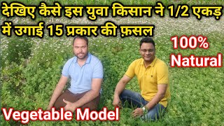 How to grow more than 15 varieties of crops in 1 Acre | Natural Farming Vegetable Model |
