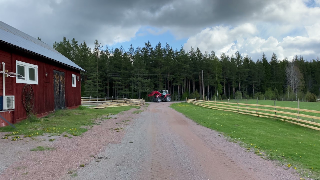 Traktor 4WD MF 6455 med lastare