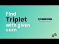 Find triplet with given sum | C program | Bangla