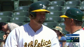 TEX@OAK: Alonso rips an RBI single off the wall