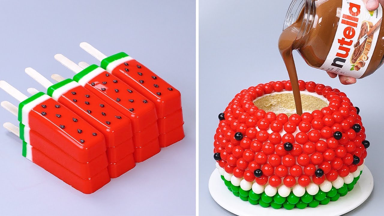 Super Realistic Watermelon-Shaped Cakes 🍉 How To Make Cake Decorating For Beginners