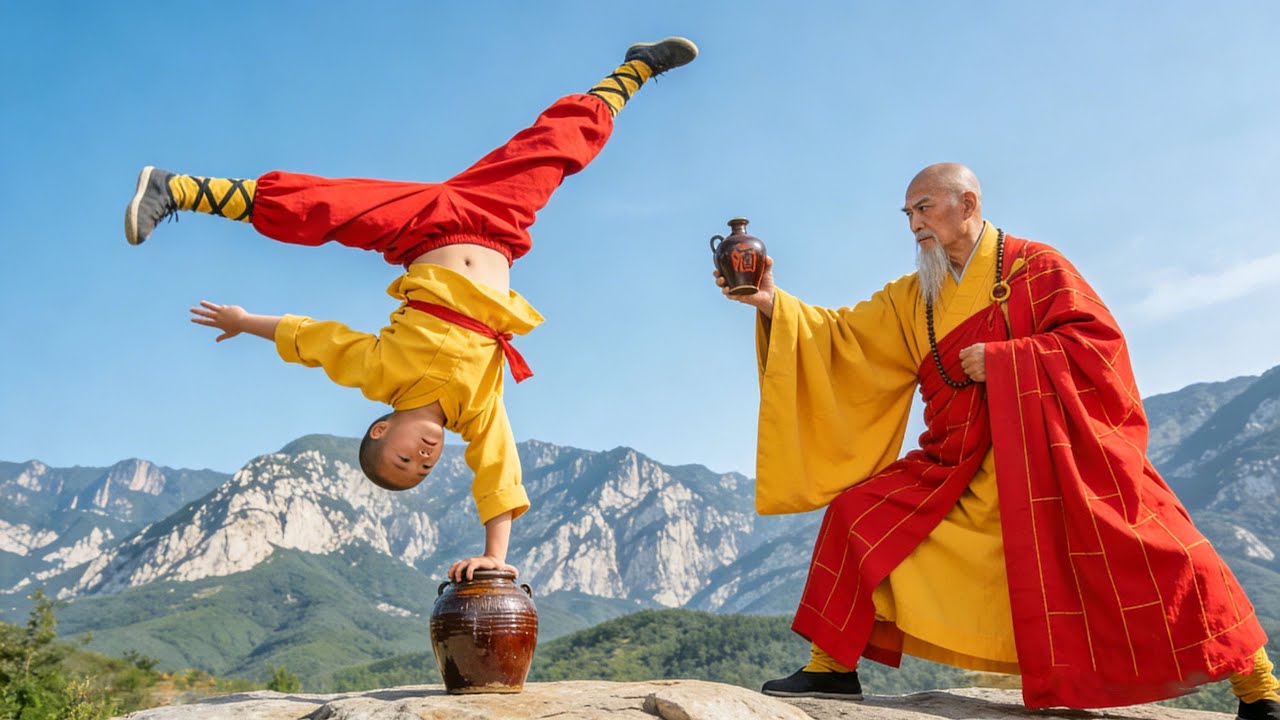 5-year-old kid learned Drunken Fist from master, one move defeated all!