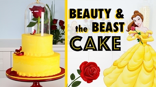 ⁣EASIEST Beauty & the Beast Cake 🌹How to make a Princess Wedding Cake! ♥️