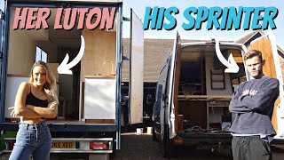 THE SPRINTER IS FINISHED! His vs. Her VAN BUILD CHALLENGE! Sprinter vs. Luton Campervan Conversion by Nicky and Harri 30,218 views 1 year ago 12 minutes, 31 seconds