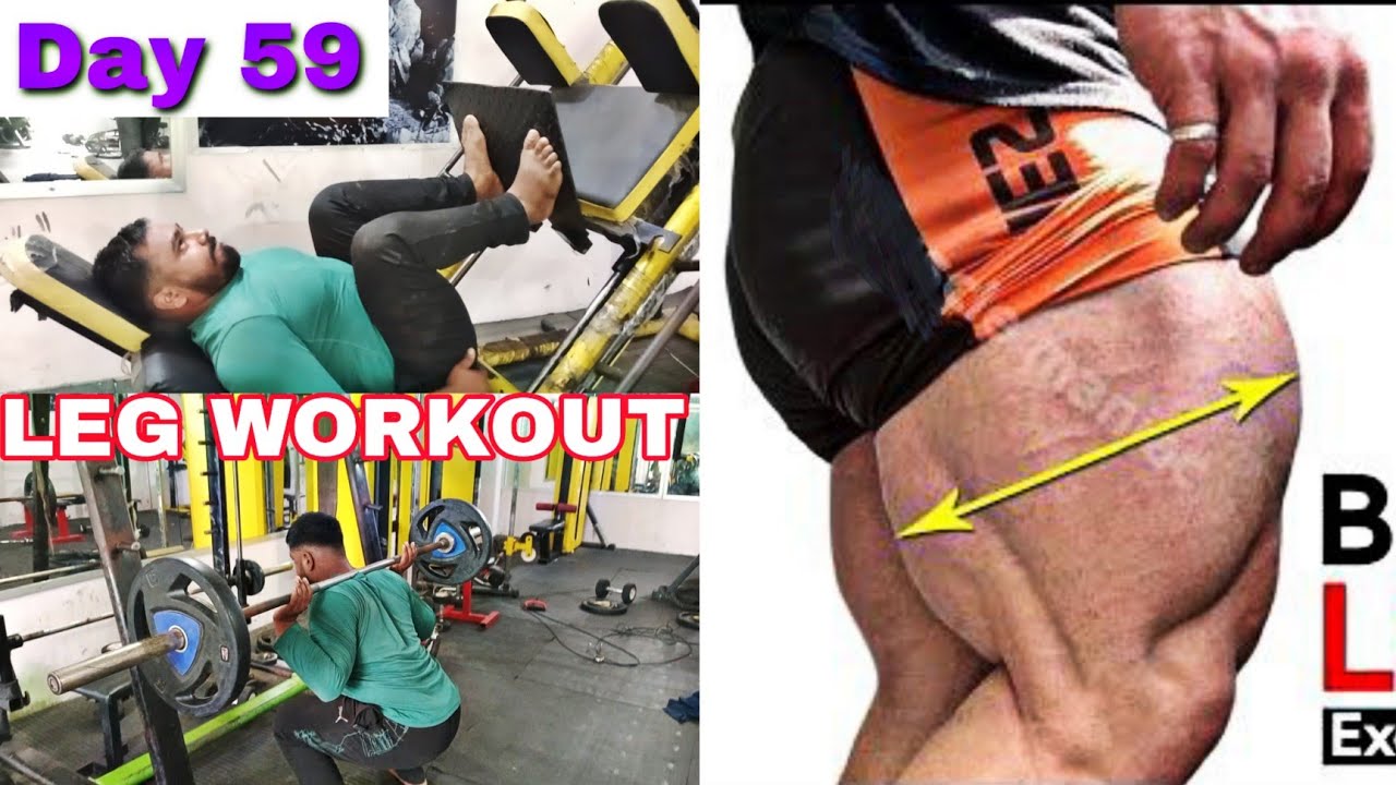 Day 59 Leg Workout in Gym Hard Challenge Transformation video #fitness ...