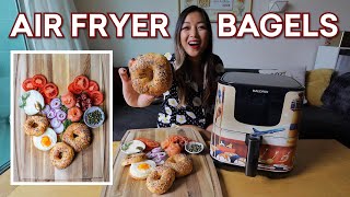 Air Fryer BAGELS, Bacon & Egg with my custom Kalorik Air Fryer | Cooking from my Couch Ep. 4