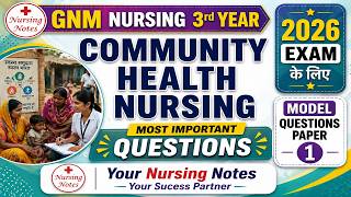 Gnm 3rd Year Community Health Nursing Question Paper 2026 - 27 | INC Based Model Paper