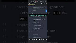 Coding a 3D Youtube Logo||Love You Codes||#codes #coding #html #css #javascript #webdesign #javacode