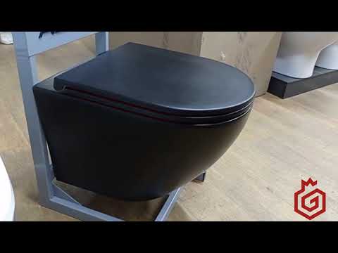 Унитаз подвесной безободковый Azario Grado AZ-0046 N-MB в комплекте с сидением микролифт Унитаз подвесной безободковый Azario Grado AZ-0046 N-MB в комплекте с сидением микролифт