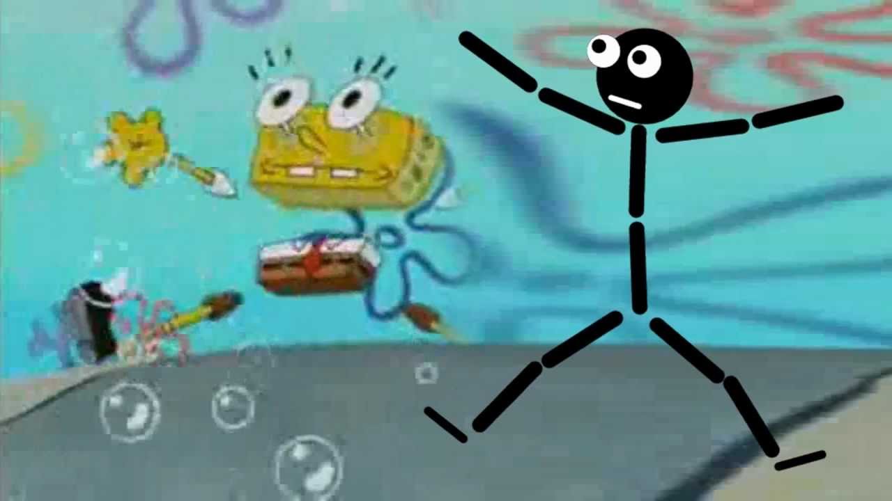  Spongebob  And Stick  Man Do The Walk YouTube