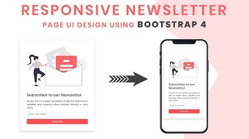 Responsive Newsletter Page UI Design With Bootstrap 4 | Bootstrap 4 Tutorial In Hindi Code4education
