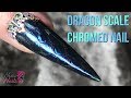 Dragon Skin Chrome Nail Design - Extreme Acrylic Stiletto