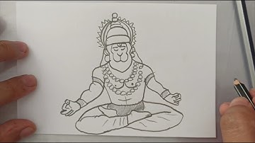 How To Draw Lord Hanuman Full Body Detail Step By Step Tutorial For Beginners