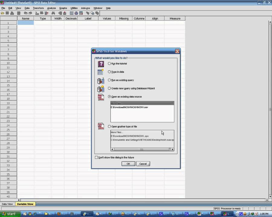 tutorial spss 16.0