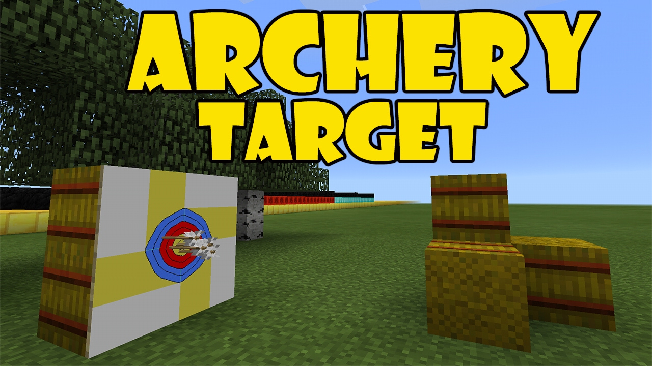 How to Make ARCHERY TARGET  Minecraft PE (Pocket Edition) MCPE