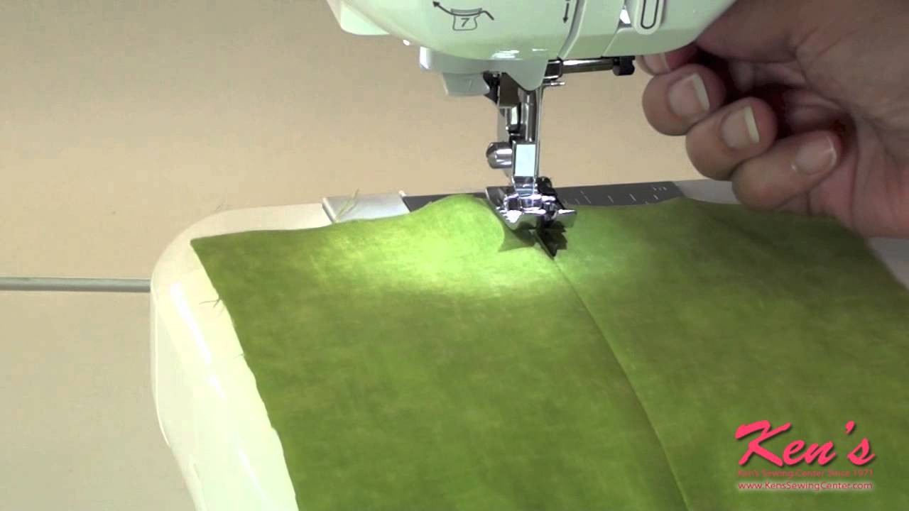 Brother SA191 Stitch in the Ditch Foot Demonstration 
