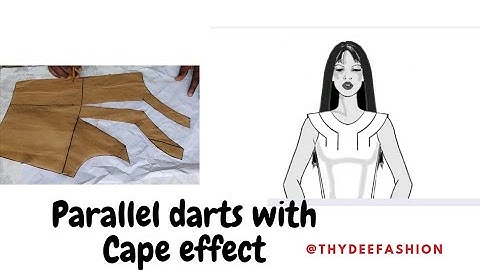 How to achieve parallel darts with Cape effect #dartmanipulation #Cape #patternmaking #darts