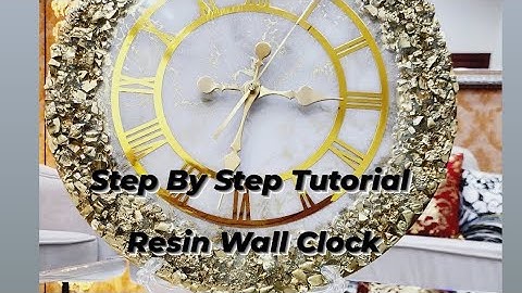 Step By Step Tutorial For Beginners- Resin Wall Clock #resin #Tutorial #art #diy #artist #clock #fyp