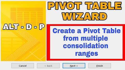 pivot table wizard in excel | how to create a pivot table from multiple data